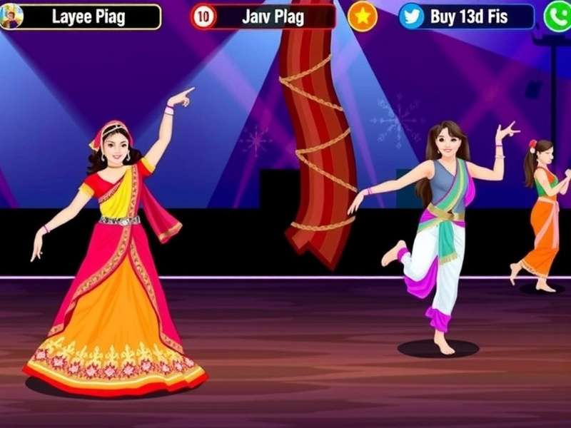 Bollywood Dream Dance game screenshot showing vibrant dance moves